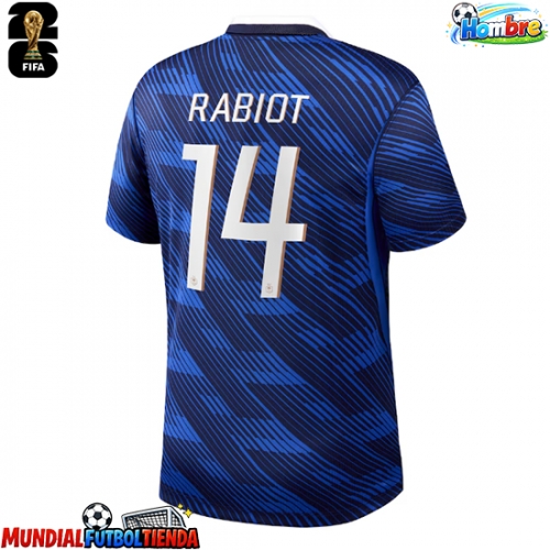 Camiseta Francia Adrien Rabiot #14 Primera Equipación Replica Mundial 2026 mangas cortas